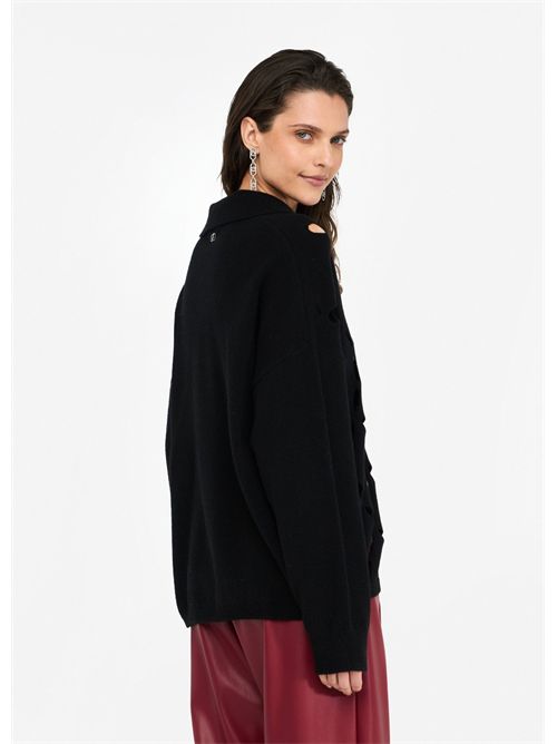 Maglia 100% lana con ricami gioiello LIU JO | MF5038MS009/22222
